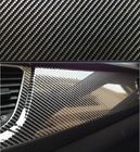 Self Adhesive 2D Black Carbon Vinyl Wrap Foil 5ft X 100ft For Car Interior Decorative