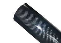 Self Adhesive Carbon Fibre Car Wrap 4D Black 8mil Film Thickness