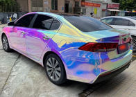 White Holographic Car Chrome Vinyl Wrap Multiapplication Polymeric PVC