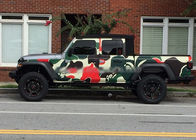 8mil Digital Camouflage Vinyl Wrap , Calendered Red And Black Camo Car Wrap