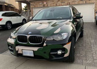 SGS Approved Digital Vinyl Car Wrap , Trilayer Army Green Camo Wrap