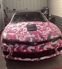 Pink Camoflage Digital Vinyl Car Wrap Repositionable Mixcolor