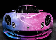 Polymeric PVC Purple And Blue Car Wrap , Calendered Color Changing Vinyl Wrap