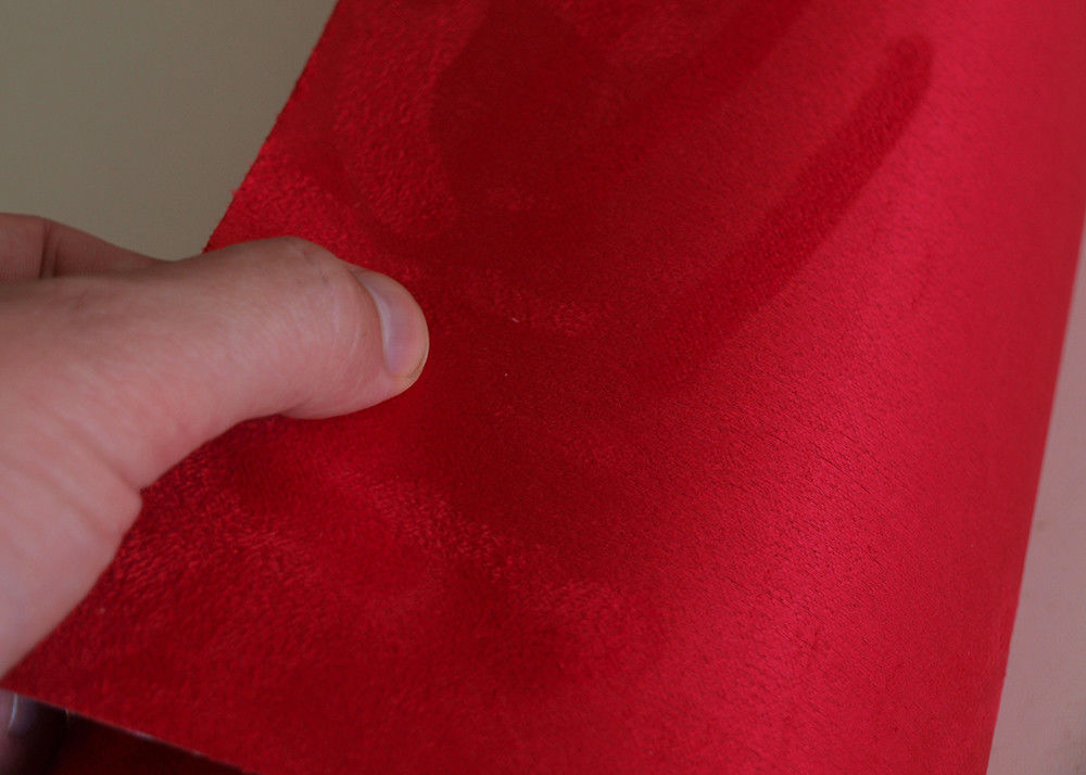 Velvet Suede Red Car Interior Protection Film Microfiber politer Composition