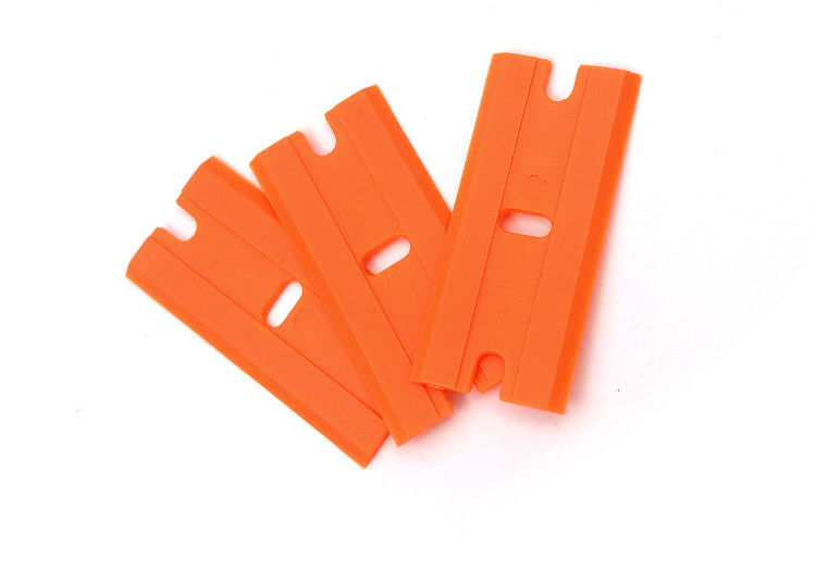 Orange Vinyl Wrap Install Kit , Plastic Razor Blade Scraper 3.9 X1.8cm